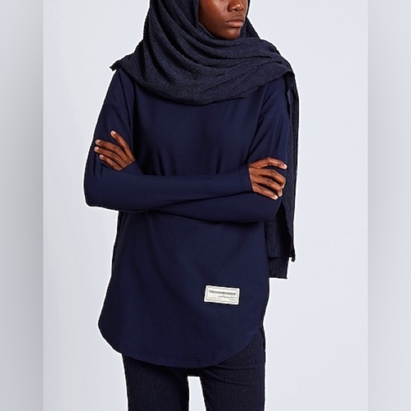 The Giving Movement Long Sleeve Turtleneck Shirt Ribbed Blue Size 2X Unisex EUC - Picture 1 of 10